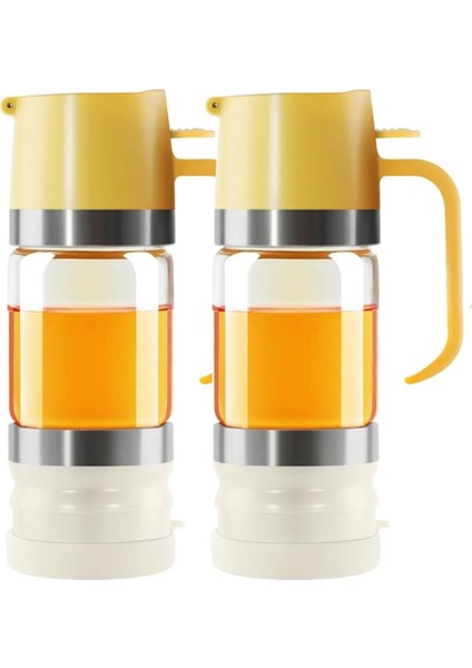 2 Adet 10OZ/300ML Bal Dağıtıcısı Damlatmaz - Kahve Için Şurup Pompası Dağıtıcısı, Kahve Şurubu Dağıtıcısı Için Mini Bal Kavanozları (Yurt Dışından)