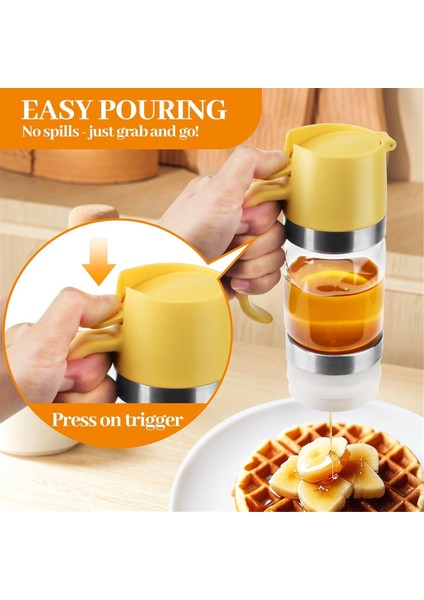 2 Adet 10OZ/300ML Bal Dağıtıcısı Damlatmaz - Kahve Için Şurup Pompası Dağıtıcısı, Kahve Şurubu Dağıtıcısı Için Mini Bal Kavanozları (Yurt Dışından) modelleri