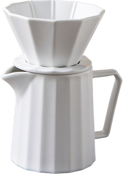 Kahve Damlama Filtresi 1-2 Fincan Seramik Kahve Damlatıcısı Ayrı Standlı Kalıcı Pour Over Kahve Makinesi Filtre 400ML (Yurt Dışından)