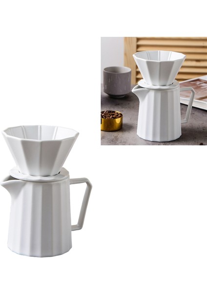 Kahve Damlama Filtresi 1-2 Fincan Seramik Kahve Damlatıcısı Ayrı Standlı Kalıcı Pour Over Kahve Makinesi Filtre 400ML (Yurt Dışından) fiyatları