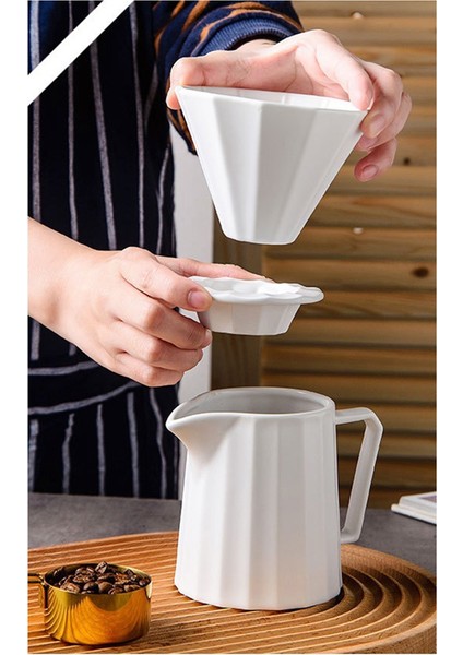 Kahve Damlama Filtresi 1-2 Fincan Seramik Kahve Damlatıcısı Ayrı Standlı Kalıcı Pour Over Kahve Makinesi Filtre 400ML (Yurt Dışından) fırsatları