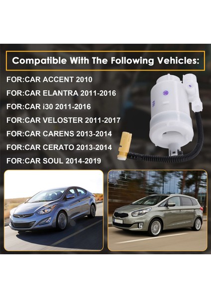 Araba Yakıt Pompası Filtresi 31112-A7070 31112-3X000 Hyundai Accent Elantra Veloster Coupe Elantra Gt (Yurt Dışından) fırsatları