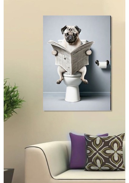 Komik Wc Tuvalet Mizah Köpek Banyo Wc Duvar Dekarasyon Süsü Ölçü Seçiniz :)