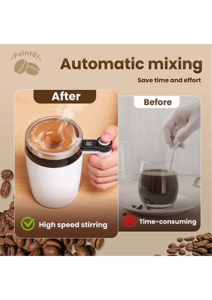 Otomatik Manyetik Karıştırma Kahve Kupası, Sıcaklık Pil Lcd'li Kendiliğinden Karışan Kahve Kupası, Şarj Edilebilir Kahve Kupası B (Yurt Dışından) fırsatları