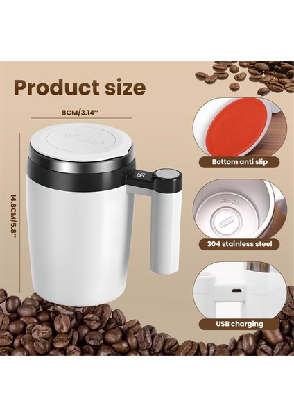 Otomatik Manyetik Karıştırma Kahve Kupası, Sıcaklık Pil Lcd'li Kendiliğinden Karışan Kahve Kupası, Şarj Edilebilir Kahve Kupası B (Yurt Dışından) indirimleri
