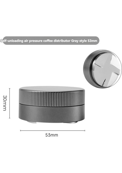 Kahve Tozu Pres Tamper Dört Kürek Taban Çelik Toz Çekiç Kendiliğinden Boşaltma Kahve Tozu Dağıtıcı Gri 53MM (Yurt Dışından) modelleri