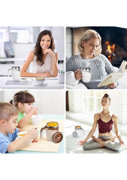 Otomatik Manyetik Karıştırma Şarj Edilebilir Elektrikli Kendiliğinden Karışan Kahve Kupası Döndürülebilir Kupalar Yüksek Hızlı Karıştırma Kabı (Yurt Dışından) modelleri