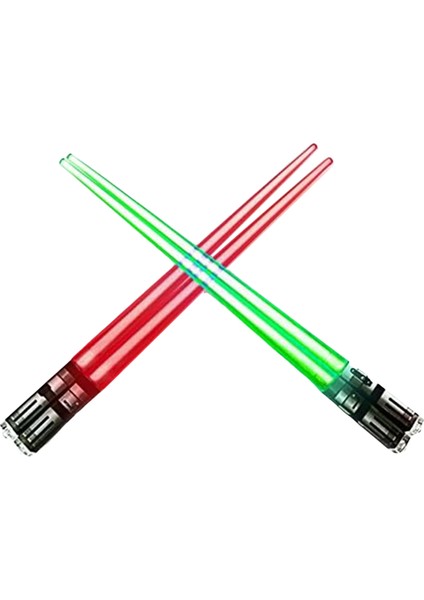 Light Up Lightsaber Çubuk Seti, 2 Çift, Kırmızı Yeşil (Yurt Dışından)