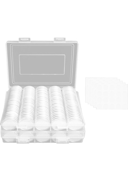 240 Adet 30MM Madeni Para Kapsülleri Koleksiyoncular Için Madeni Para Tutucuları, Köpük Contalı 5 Boyut (17/20/25/27/30MM) Madeni Para Kutusu (Yurt Dışından)