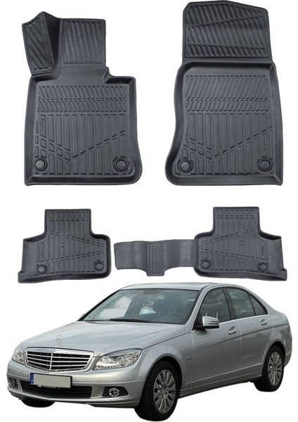 Mercedes C Serisi W204 2007-2014 Uyumlu Araca Özel Lüx 4d Paspas