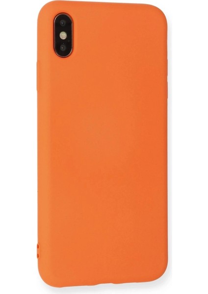 iPhone x Kılıf Nano Içi Kadife Silikon - Turuncu modelleri