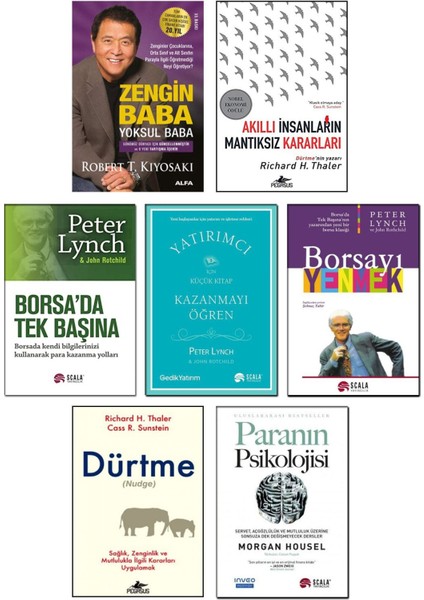 Dürtme Nudge + Borsa'da Tek Başına + Kazanmayı Öğren John Rotchild Paranın Psikolojisi Morgan Housel