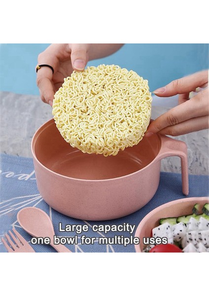 Çubuklu Mikrodalga Ramen Kase Seti - Dayanıklı, Kapaklı Mikrodalgada Pişirilebilir Erişte Pişirici, Yurtlar Için Ideal Nordic Pembe (Yurt Dışından) indirimleri