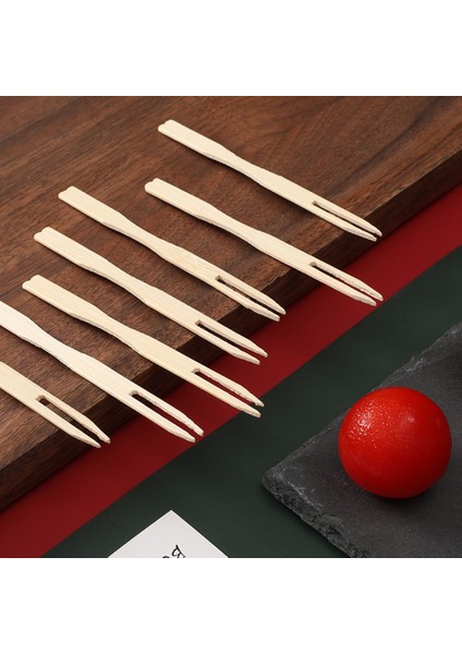 500 Adet Bambu Meze Çatalı, 3,5 Inç Mini Bambu Çatal, Tek Kullanımlık Ahşap Çatal, Küçük Meyve Yemek Çubukları (Yurt Dışından) modelleri