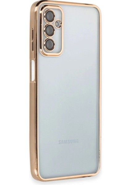 Samsung Galaxy M23 Kılıf Lensli Silikon - Gold fiyatları