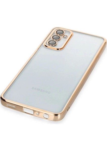 Samsung Galaxy M23 Kılıf Lensli Silikon - Gold fırsatları