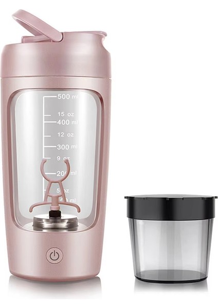 Elektrikli Protein Shaker Şişe Taşınabilir 1200MAH Şarj Edilebilir Blender Bardak Otomatik Kendiliğinden Karıştırma Kupa Karıştırma Bardakları Pembe (Yurt Dışından)