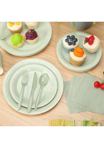 Adaçayı Katı Doğum Günü Parçası Y Malzemeleri Seti 16 Misafir Için - Tabaklar, Bardaklar, Çatal Bıçak Takımı, Peçeteler Dahil (Yurt Dışından) fiyatları