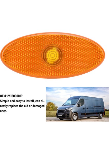 Amber Yan Işaret Lambası Merceği 261B00001R Renault Master Mk3 2010-2024 Nissan NV400 2011-2024 (Yurt Dışından) fırsatları