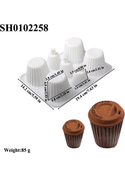 Silikon Kahve Kapağı Şekilli Kek Kalıbı - Mutfak Için Çikolatalı Mus ve Tatlı Pişirme Aracı, Silikon Kalıp B (Yurt Dışından) modelleri