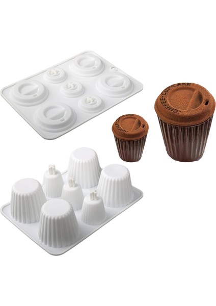 Silikon Kahve Kapağı Şekilli Kek Kalıbı - Mutfak Için Çikolatalı Mus ve Tatlı Pişirme Aracı, Silikon Kalıp B (Yurt Dışından) fırsatları