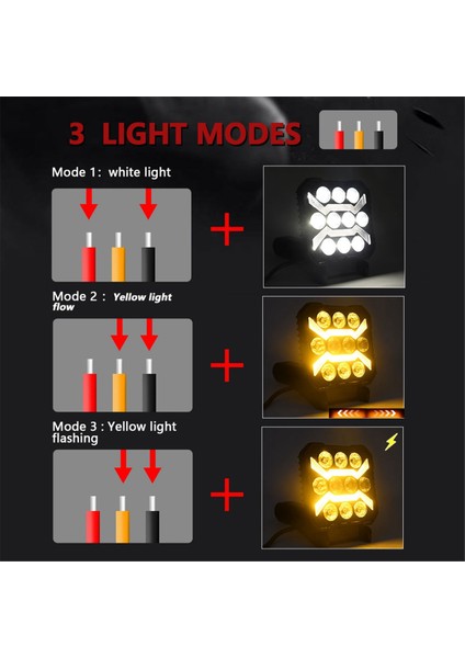 Araba LED Çalışma Işığı 4 Inç Strobe Far Beyaz Sarı Offroad Sürüş Spot Işığı Sis Drl Işığı Kamyon Arabalar Suv Tekne Için (Yurt Dışından)