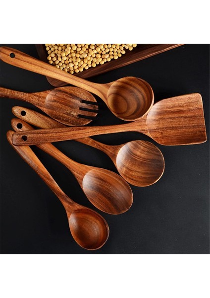 Ahşap Spatula Ahşap Kaşık Kızartma Spatulası Masif Ahşap Yüksek Sıcaklık Dayanıklı Çorba Kaşığı Boyasız Doğal Malzeme (Yurt Dışından) modelleri