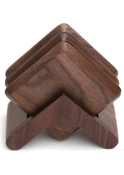 Siyah Ceviz Ahşap Bardak Altlıkları, Çay Fincanı Altlığı ve Mutfak, Masa Dekoru Için Kahve Yalıtım Pedi (Yurt Dışından)