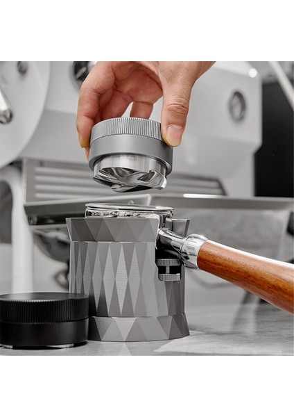Kahve Tozu Pres Tamper Dört Kürek Taban Çelik Toz Çekiç Kendiliğinden Boşalan Kahve Tozu Dağıtıcı Gri 58.35MM (Yurt Dışından) fırsatları
