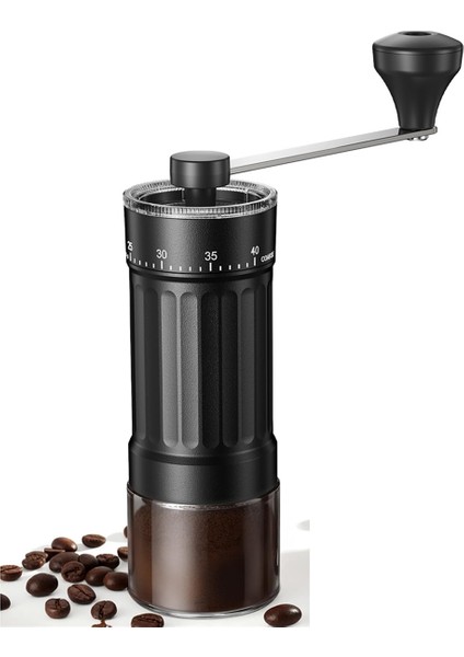 40 Ayarlanabilir Ayarlı Mini Manuel Kahve Öğütücü, 30G Kapasiteli El Kahve Çekirdeği Değirmeni, Seyahat, Kamp, Ofis Için (Yurt Dışından)