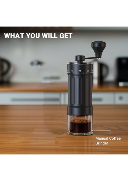 40 Ayarlanabilir Ayarlı Mini Manuel Kahve Öğütücü, 30G Kapasiteli El Kahve Çekirdeği Değirmeni, Seyahat, Kamp, Ofis Için (Yurt Dışından) modelleri