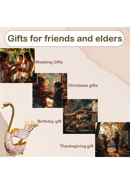 Kuğu Tarzı Kahve Tatlı Kaşığı Seti-Avrupa Meyve Kepçesi Tutucu ve Sofistike Yemek B Için Dekoratif Sofra Takımı (Yurt Dışından) fiyatları