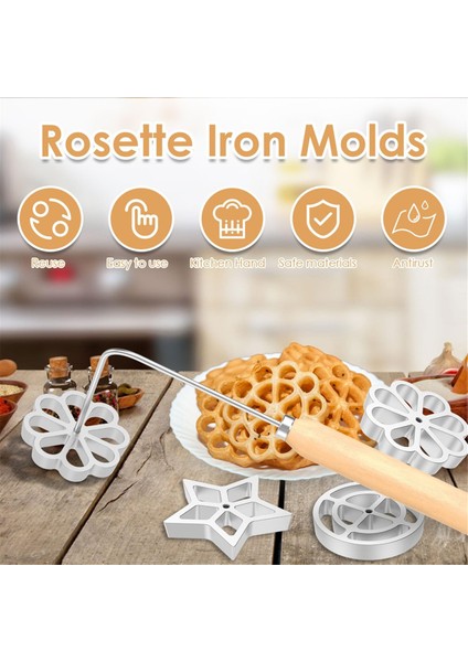 Saplı Bunuelos Kalıbı, Metal Bunuelos Kurabiye Yapma Kalıbı, Çıkarılabilir Rozet Rozet Demir Kalıp Seti, Pişirme Pişirme Için (Yurt Dışından) modelleri