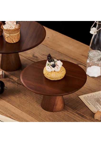 Şık Ahşap Pasta Standı - Pastalar, Küçük Kekler ve Pastalar Için Yüksek Ayaklı Tatlı Sergileme Tabağı Düğünler Için Mükemmel (Yurt Dışından) fırsatları