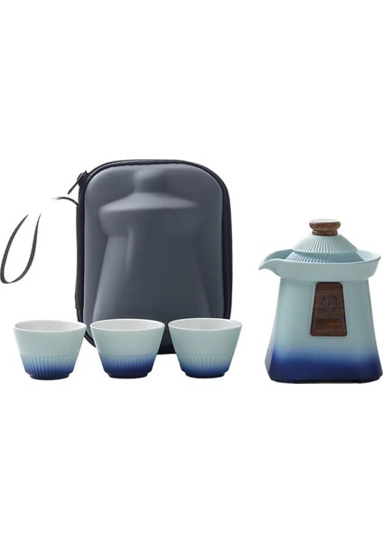 Taşınabilir Çin Çay Seti - Çay Töreni Için Çaydanlık, Bardak ve Demleme Aletleriyle Tam Seyahat Çay Takımı Seti (Yurt Dışından)
