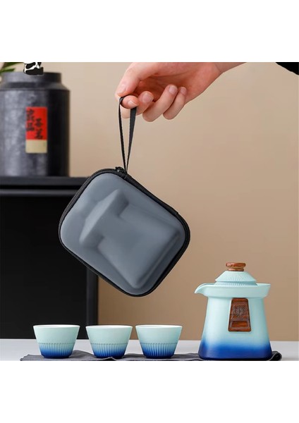 Taşınabilir Çin Çay Seti - Çay Töreni Için Çaydanlık, Bardak ve Demleme Aletleriyle Tam Seyahat Çay Takımı Seti (Yurt Dışından) modelleri