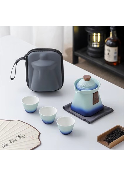 Taşınabilir Çin Çay Seti - Çay Töreni Için Çaydanlık, Bardak ve Demleme Aletleriyle Tam Seyahat Çay Takımı Seti (Yurt Dışından) fırsatları
