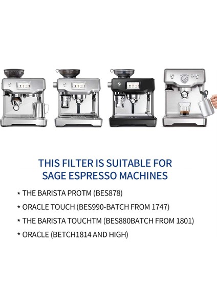 Breville Barista Touch Espresso Makinesi Için 2 Adet Yedek Su Filtresi BES880 BES878 Oracle Touch BES990 BES980 (Yurt Dışından) modelleri