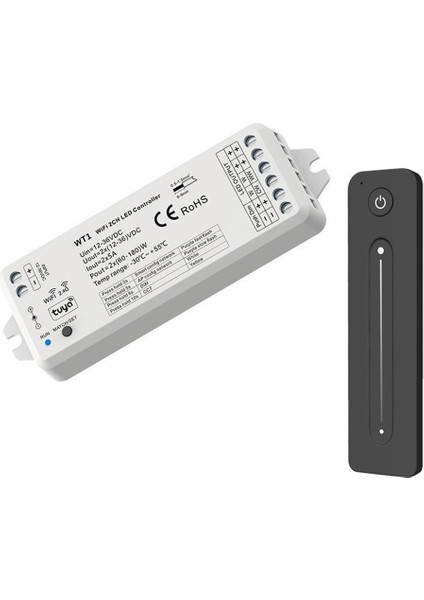 Tuya LED Dimmer 12-36V 2ch 2.4g Rf Kablosuz Uzaktan Kumandalı LED (Yurt Dışından)