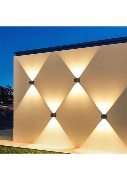 Solar Duvar Lambası Açık Hava Yukarı-Aşağı LED Avlu Bahçe Kısılabilir (Yurt Dışından)