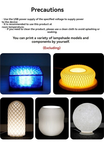 3D Baskı Modeli LED Işık LED Spot 5V Ultra Ince Gece Lambası (Yurt Dışından) fırsatları