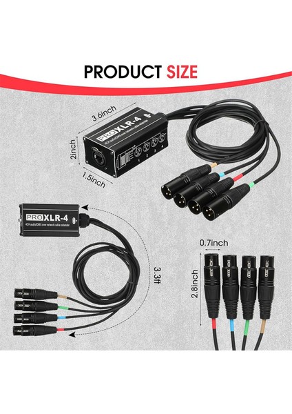 RJ45 - 4 Kanal Xlr Ses 3 Pin Ayırıcı Dişi (Yurt Dışından) fırsatları