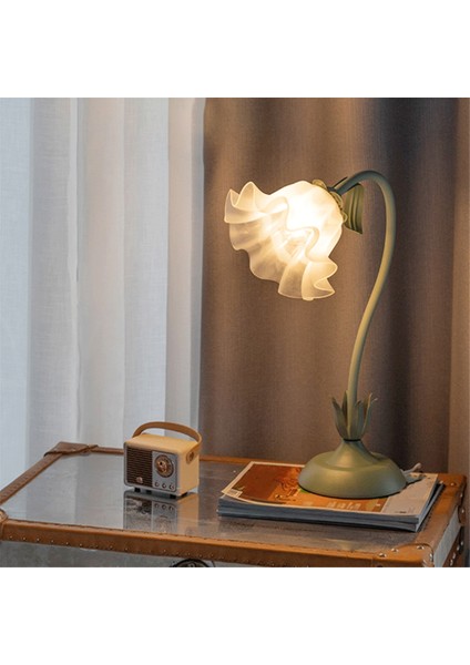 Retro Çiçek Zambak Masa Lambası Creatives Masa Lambası Abd Fişi Yeşil (Yurt Dışından) indirimleri