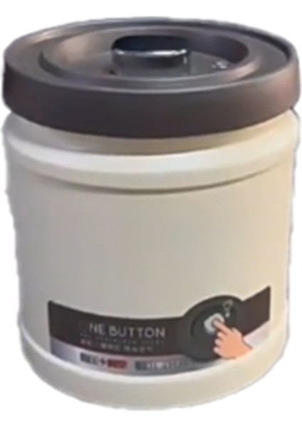 Kahve Çekirdeği Vakumlu Sızdırmaz Tank 1600ML Paslanmaz Çelik Tahıl Çay Fındık Taze Mutfak Hava Geçirmez Kutular (Yurt Dışından)