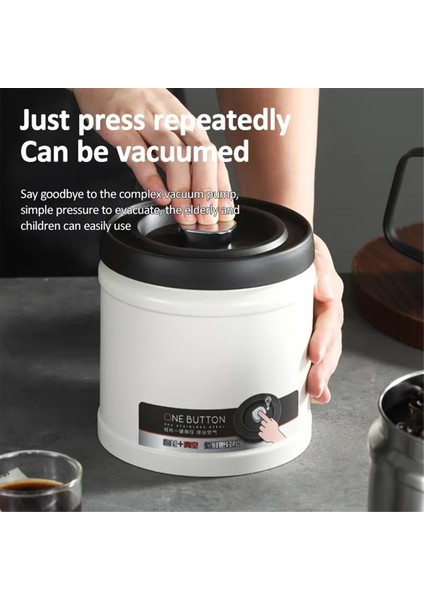 Kahve Çekirdeği Vakumlu Sızdırmaz Tank 1600ML Paslanmaz Çelik Tahıl Çay Fındık Taze Mutfak Hava Geçirmez Kutular (Yurt Dışından) indirimleri