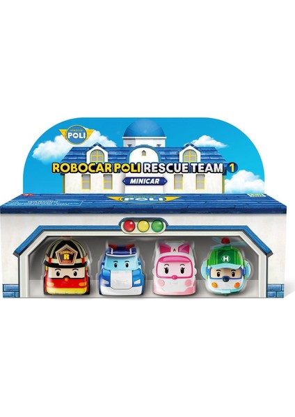 Polı MRT-760 Robocar Poli Mini Kasabanın Kurtarma Araçları 4lü Set