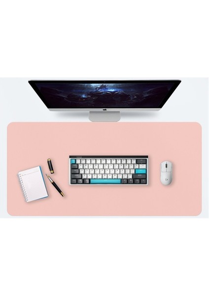 2025 Mouse Pad Düz Renk Deri Bilgisayar Klavye Masa Pedi Kaymaz Masaüstü Yazı Pedi Büyük Boy Masa (Yurt Dışından)