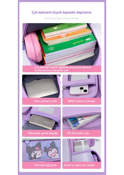 Kulomi Büyük Kapasiteli Ilkokul Sırt Çantası (Yurt Dışından) modelleri