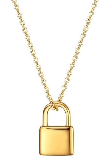 Sıcak Satış Internet Ünlü Stil Kilidi Paslanmaz Çelik Pürüzsüz Yüzey Kişilik Çok Yönlü Kadın Kolyesi (Yurt Dışından)