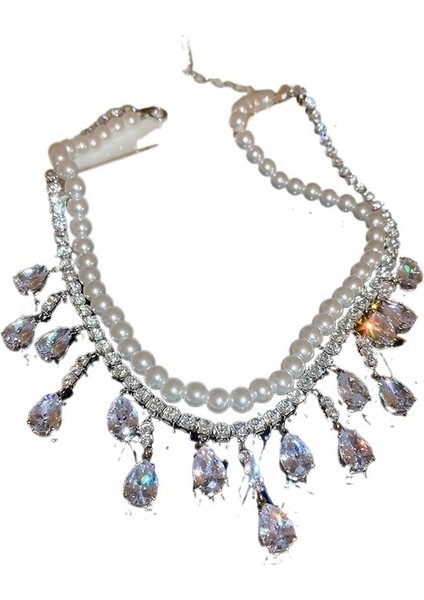 Inci Elmas Damla Şeklindeki Kolye Ucu Kolye Moda Tasarım Kolye Köprücük Kemiği Kolye Mizaç Kolye (Yurt Dışından)